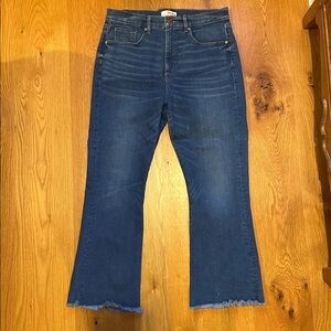 Loft High Waist Flare Crop Jeans